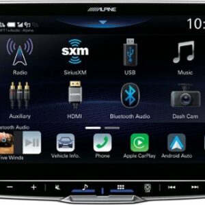 Alpine - 9" Android Auto and Apple CarPlay Bluetooth Digital Media Receiver - Black