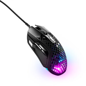 SteelSeries - Aerox 5 Ultra Lightweight Honeycomb Water Resistant Wired RGB Optical Gaming Mouse With 9 Programmable Buttons - Black