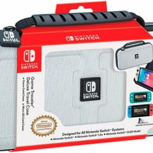 RDS Industries - Game Traveler Deluxe Travel Case for Nintendo Switch, Nintendo Switch Lite or Nintendo Switch OLED Model - White