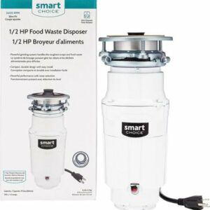 Smart Choice - 1/2HP Corded Garbage Disposal - White