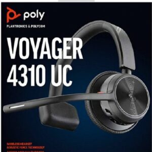 Poly - formerly Plantronics - Voyager 4310 Wireless Noise Cancelling Single Ear Headset with mic - Black