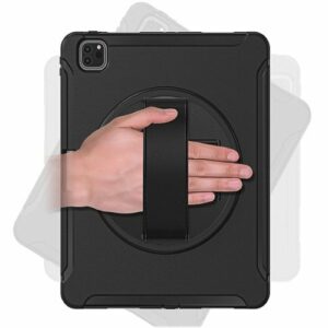 SaharaCase - PROTECTION Hand Strap Series Case for Apple iPad Air 10.9" (4th Generation 2020 and 5th Generation 2022) - Black