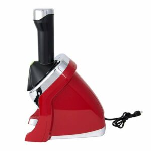 Yonanas - Deluxe Vegan Non-Dairy Frozen Fruit Soft Serve Dessert Maker, Includes 75 Recipes, 200 Watts - Red