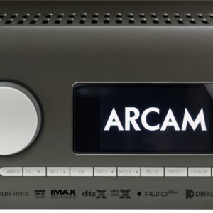 Arcam - AVR11 595W 7.1.4-Ch. Bluetooth capable With Google Cast and 8K Ultra HD HDR Compatible A/V Home Theater Receiver - Gray