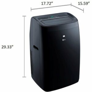 LG - 450 Sq. Ft. Smart Portable Air Conditioner - Black