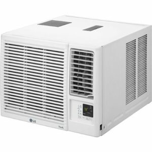 LG - 1,000 Sq. Ft. 18,000 BTU Smart Window Air Conditioner with 12,000 BTU Heater - White