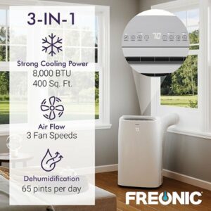 Freonic - 400 Sq. Ft. Portable Air Conditioner - White