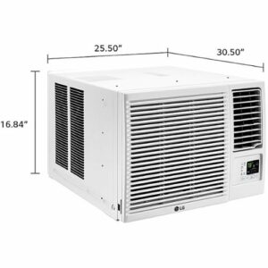 LG - 1,420 Sq. Ft. 24,000 BTU Smart Window Air Conditioner with 12,000 BTU Heater - White