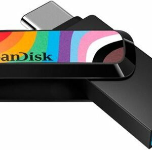 SanDisk - Ultra Dual Drive Go Rainbow Pride Edition 128GB USB Type-A/USB Type-C Flash Drive - Rainbow