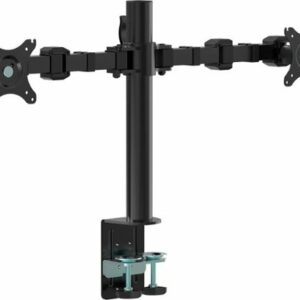 Insignia™ - Dual Screen Desktop Mount for Monitors up to 30" - Black