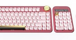 AZIO - IZO Wireless Blue Clicky Switch Number Pad Keyboard - Baroque Rose