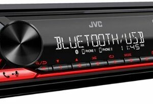 JVC - Bluetooth Digital Media (DM) Receiver with Detachable Faceplate and USB Rapid Charge - Black