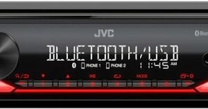 JVC - Bluetooth Digital Media (DM) Receiver with Detachable Faceplate and USB Rapid Charge - Black