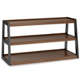 Simpli Home - Sawhorse Industrial 48 inch Wide Solid Wood and Metal TV Media Stand - Walnut