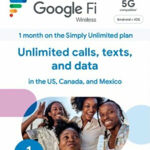 Google Fi Wireless Simply Unlimited Talk/Text/Data SIM Kit - 1 Month