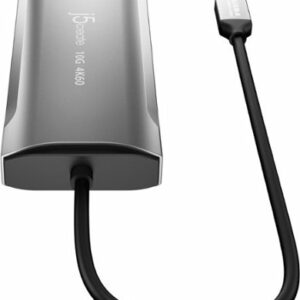 j5create - 4K60 Elite USB-C 10Gbps Travel Dock - Space Grey