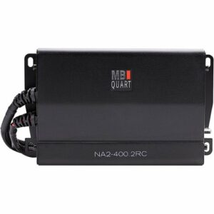 MB Quart - Nautic 400W Class D 2-Channel Powersports Amplifier for Polaris Ride Command Source Unit - Black