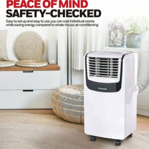 Honeywell - 450 Sq. Ft. Portable Air Conditioner with Dehumidifier - White/Black