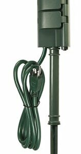 FEIT ELECTRIC - Outdoor 6-Outlet Smart Wi-Fi Yard Stake - Green