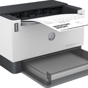 HP - LaserJet Tank 2504dw Wireless Black-and-White Laser Printer preloaded with up to 2 years of toner - White