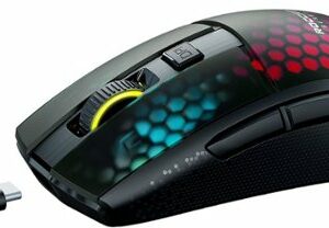 ROCCAT - Burst Pro Air Lightweight Wireless Optical Gaming Ambidextrous Mouse with AIMO Lighting - Black