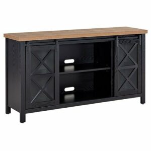 Camden&Wells - Clementine TV Stand for Most TVs up to 65" - Black Grain/Golden Brown