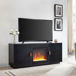 Camden&Wells - Dakota Crystal Fireplace TV Stand for Most TVs up to 65" - Black