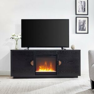 Camden&Wells - Dakota Crystal Fireplace TV Stand for Most TVs up to 65" - Black