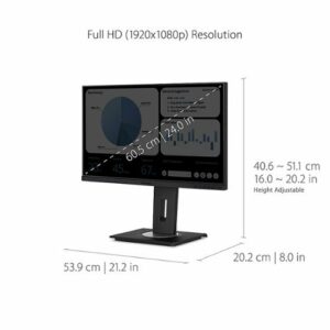 ViewSonic - VG2448A 23.8" IPS LCD FHD Monitors (DisplayPort VGA, USB, HDMI) - Black