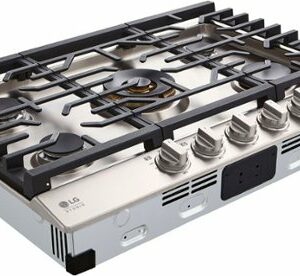 LG - STUDIO 30-in Smart Built-In Gas Cooktop with 5 Burners with UltraHeat - Stainless Steel