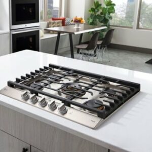 LG - STUDIO 30-in Smart Built-In Gas Cooktop with 5 Burners with UltraHeat - Stainless Steel