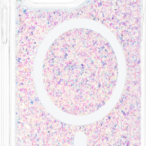 Insignia™ - Hard-Shell Case with MagSafe for iPhone 14 Pro Max - Pink Glitter