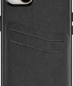 Insignia™ - Leather Wallet Case for iPhone 14 and iPhone 13 - Black