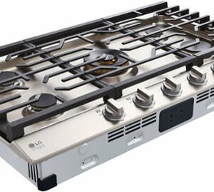 LG - STUDIO 36-in Smart Built-In Gas Cooktop with 5 Burners with UltraHeat - Stainless Steel