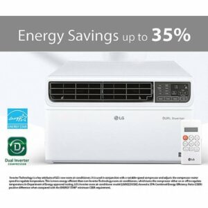 LG - 340 Sq. Ft. 8,000 BTU Smart Window Air Conditioner - White