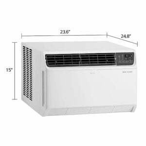 LG - 550 Sq. Ft. 12,000 BTU Smart Window Air Conditioner - White