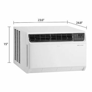 LG - 550 Sq. Ft. 12,000 BTU Smart Window Air Conditioner - White