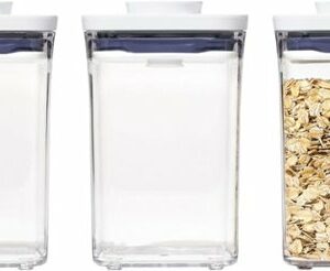 OXO - GG 3-PC Small Square Short Pop Container Set - Clear