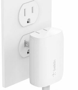 Belkin - 30W USB-C Wall Charger, Power Delivery USB-C Charger with PPS Fast Charging for Apple iPhone and Samsung - White