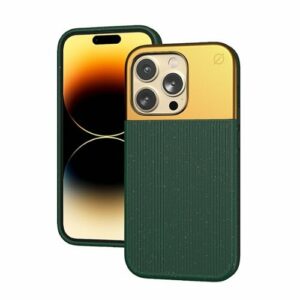 Atom Studios - Split Wood Fibre Phone Case with Magsafe for Apple iPhone 14 Pro - Atom Green