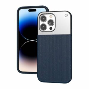 Atom Studios - Split Wood Fibre Phone Case with Magsafe for Apple iPhone 14 Pro Max - Ink Blue