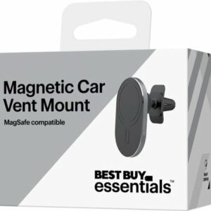 Best Buy essentials™ - Magnetic Car Vent Mount for iPhone 15/14/13/12 series - Black