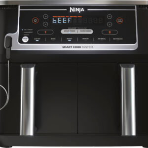 Ninja - Foodi 6-in-1 10-qt. XL 2-Basket Air Fryer with DualZone Technology & Smart Cook System - Black