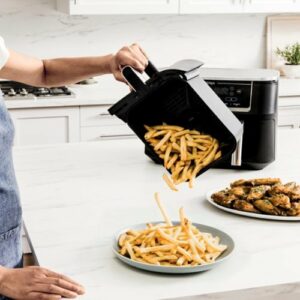 Ninja - Foodi 6-in-1 10-qt. XL 2-Basket Air Fryer with DualZone Technology & Smart Cook System - Black