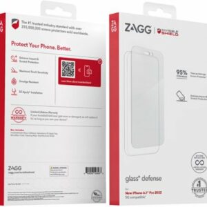 ZAGG - InvisibleShield Glass+ Defense Screen Protector for Apple iPhone 14 Pro