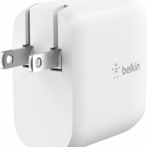 Belkin - 40W Dual Port USB C Wall Charger - USB Type C Charger Fast Charging for Apple iPhone and Samsung - White