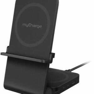 myCharge - 3-in-1 15W Qi Fast Charge Wireless Charging Stand for most Cell Phones - Gray