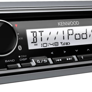 Kenwood - Bluetooth CD/Digital Media (DM) Marine Receiver and Satellite Radio-Ready with Detachable Faceplate - Silver