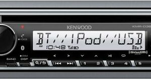 Kenwood - Bluetooth CD/Digital Media (DM) Marine Receiver and Satellite Radio-Ready with Detachable Faceplate - Silver