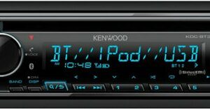 Kenwood - Bluetooth CD/Digital Media (DM) Receiver and Satellite Radio-Ready with Detachable Faceplate - Black